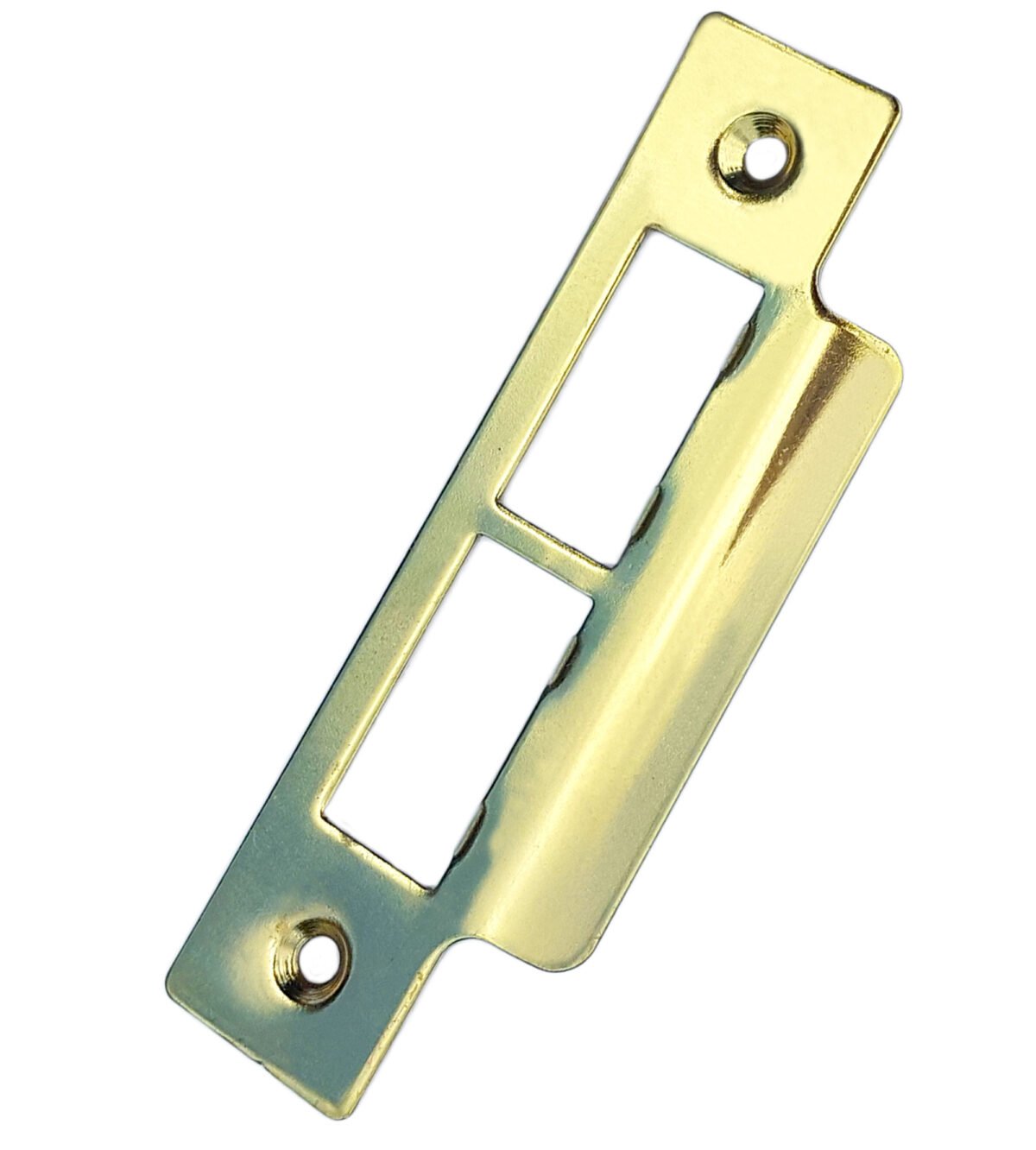 Door handle strike plate brass