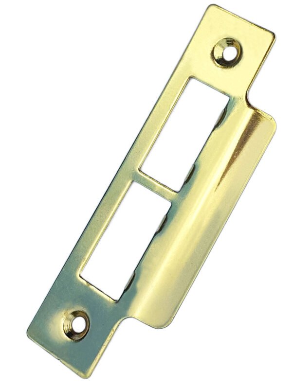 Door handle strike plate brass