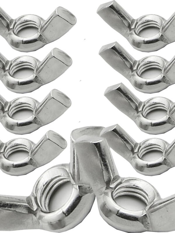 Wing Nuts Marine Grade in A4 Stainless Steel 316 – Corrosion Resistant Fasteners (Pack of 10)