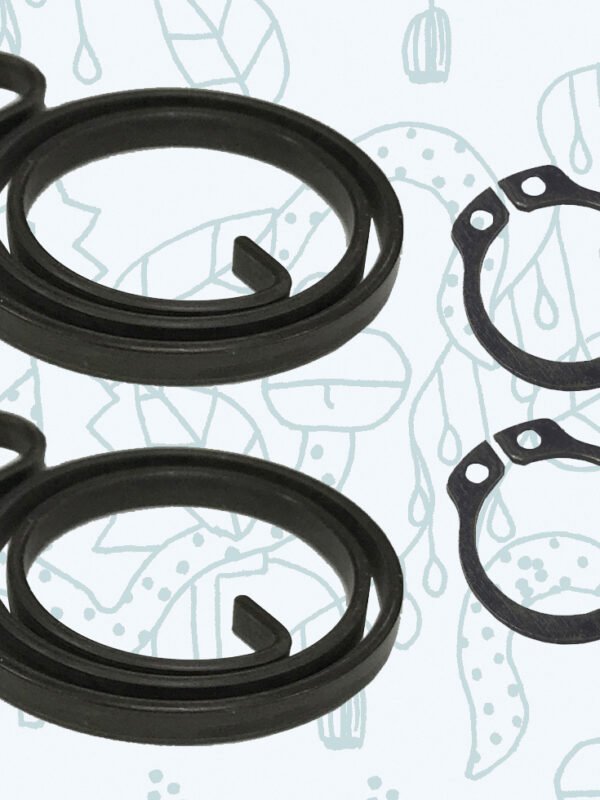 Door Handle Spring Kit 2.5 Turns 3mm — 6 Coils + Circlips