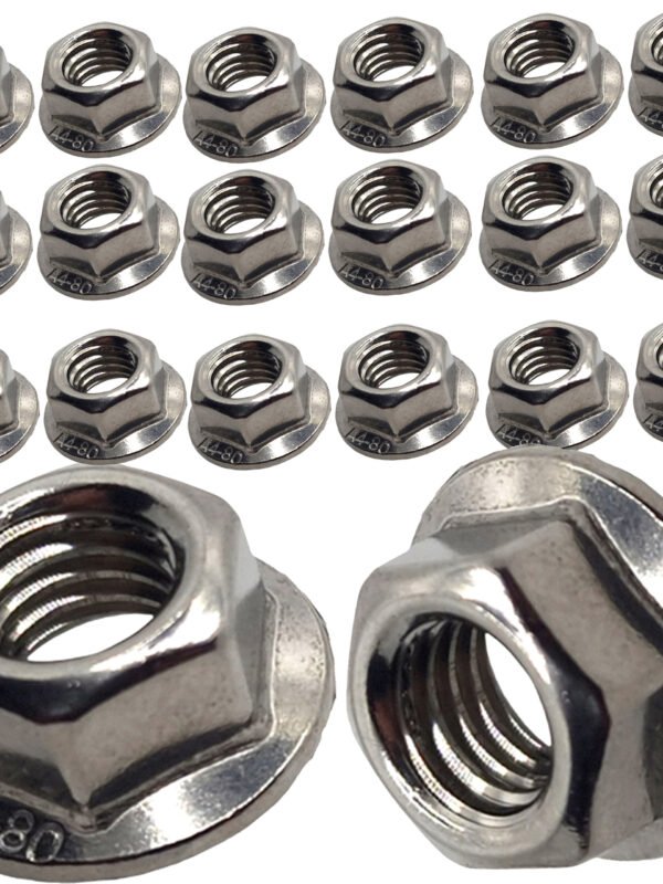 Serrated Flange Nuts A4 316 Marine Stainless DIN 6923